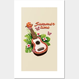 Summer Time Ukulele Posters and Art